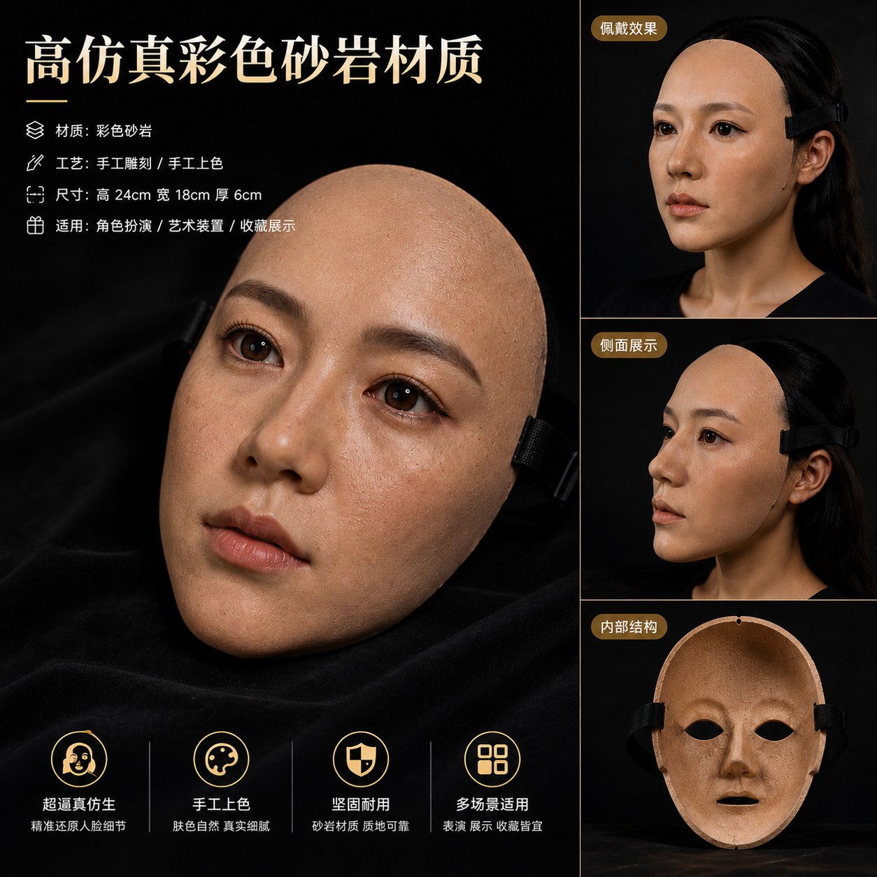 高仿真彩色砂岩材质