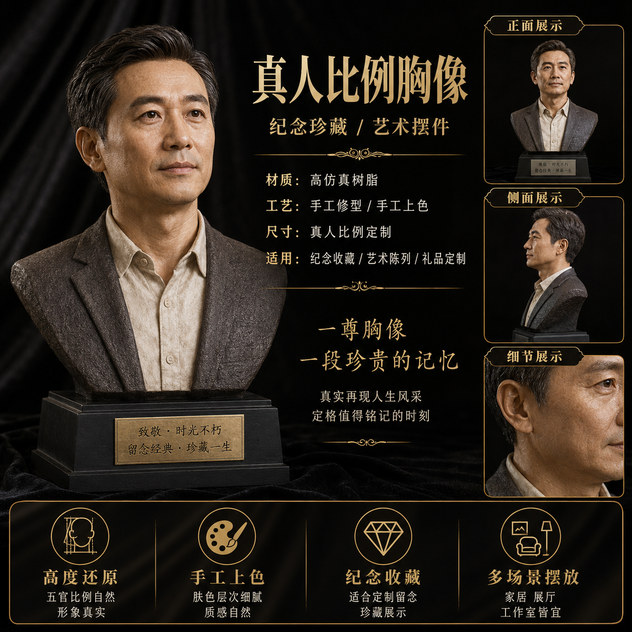 真人比例胸像