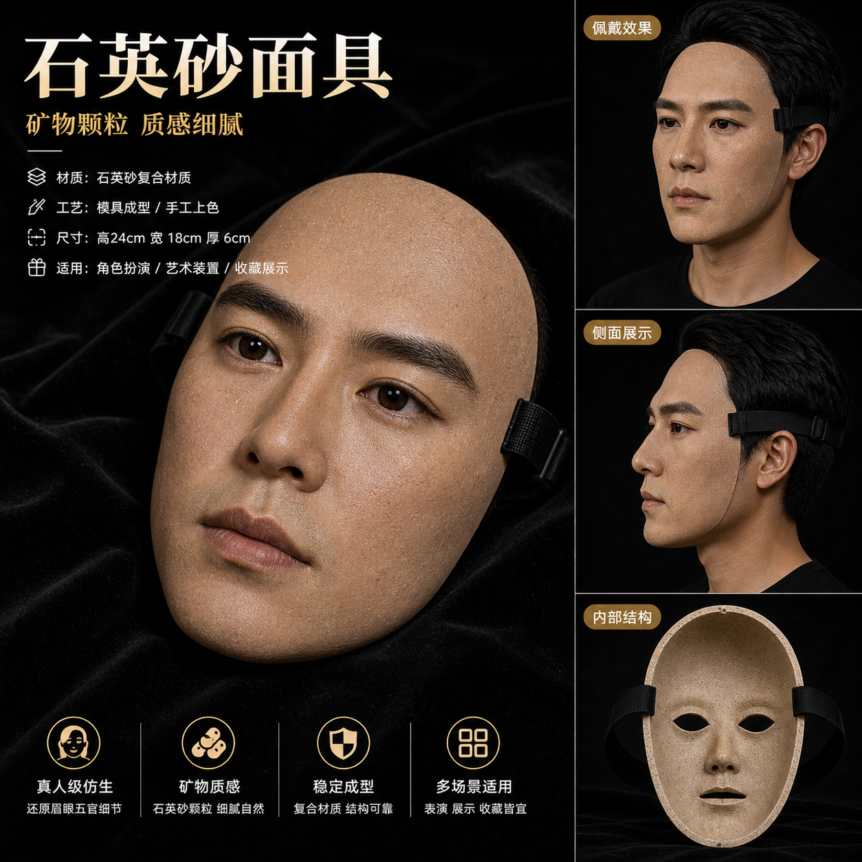 石英砂面具